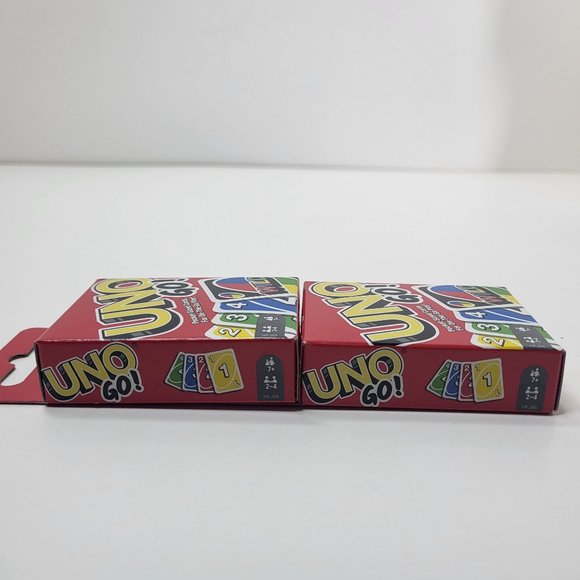 UNO Go Mini Card Game! Mini Travel Version. Pocket Sized. By Mattel Bundle‎ of 2 - Picture 6 of 9